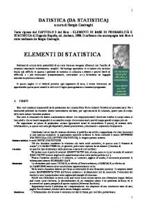 Elementi di Statistica