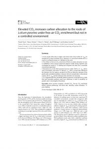 Elevated CO2 increases carbon allocation to the ... - Wiley Online Library