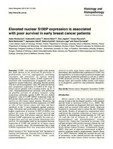 Elevated nuclear S100P expression is associated with poor ... - Core