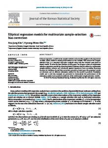 Elliptical regression models for multivariate sample ...