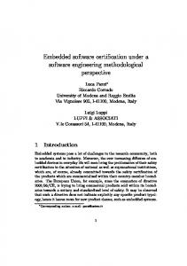 Embedded software certification under a software