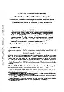 Embedding graphs in Euclidean space