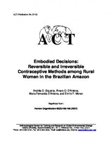 Embodied Decisions: Reversible and Irreversible Contraceptive