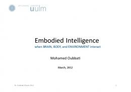 Embodied Intelligence