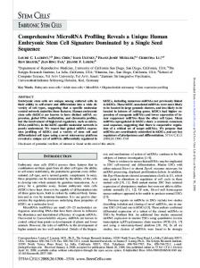 EMBRYONIC STEM CELLS