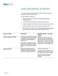 EMC Enhanced Support