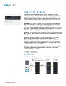 EMC Isilon S-Series Nodes