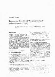 Emergency Department Thoracotomy (EDT)