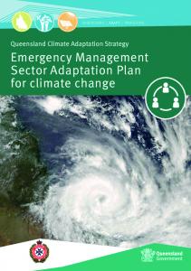 Emergency Management Sector Adaptation Plan for climate change