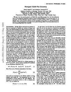 Emergent Calabi-Yau geometry