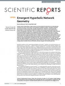 Emergent Hyperbolic Network Geometry