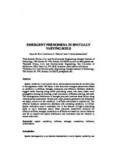 emergent phenomena in spatially varying soils - EGEL