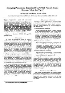 Emerging Phenomena-dependent Non-CMOS Nanoelectronic Devices