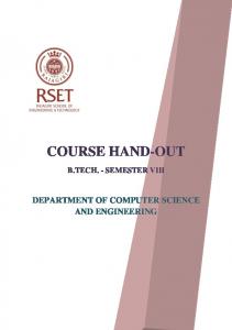 emester VI, Course Hand-Out - Rajagiri School of Engineering ...