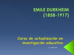 EMILE DURKHEIM (1858-1917) - Ipes