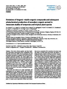 Emissions of biogenic volatile organic compounds ... - Lancaster EPrints