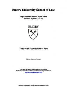 Emory University School of Law - SSRN papers