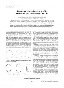 Emotional expression on a profile: Feature height ... - Springer Link