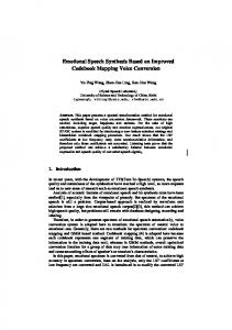 Emotional Speech Synthesis Based on Improved ... - Semantic Scholar