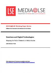 Emotions and Digital Technologies - LSE