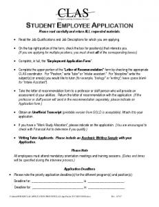 Employment Application