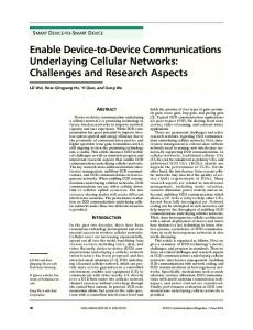 Enable Device-to-Device Communications Underlaying Cellular ...