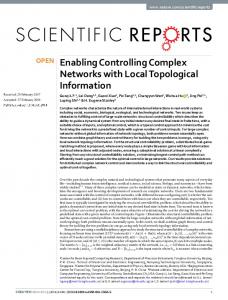 Enabling Controlling Complex Networks with Local Topological