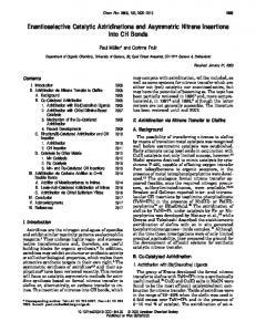 Enantioselective Catalytic Aziridinations and ... - ACS Publications