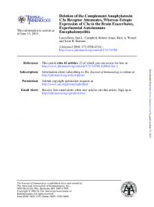 Encephalomyelitis Experimental Autoimmune