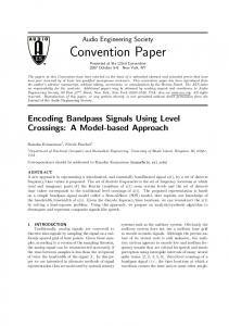 Encoding Bandpass Signals Using Level Crossings