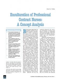 Enculturation of Professional Contract Nurses: A ...