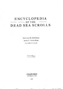 encyclopedia dead sea scrolls