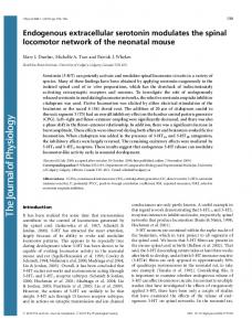 Endogenous extracellular serotonin modulates ... - Wiley Online Library