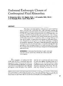 Endonasal Endoscopic Closure of - NCBI