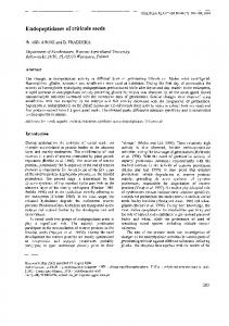 Endopeptidases of Triticale Seeds - Springer Link