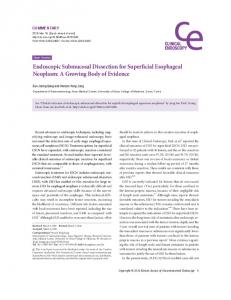 Endoscopic Submucosal Dissection for Superficial ...