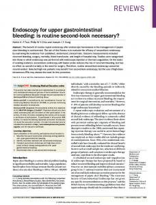 Endoscopy for upper gastrointestinal bleeding: is routine ... - Nature