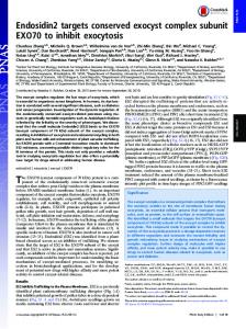 Endosidin2 targets conserved exocyst complex subunit ... - PNAS