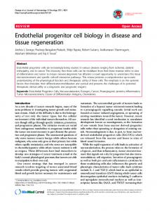 Endothelial progenitor cell biology in disease and ... - Springer Link