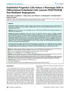 Endothelial Progenitor Cells Induce a Phenotype Shift in ... - CiteSeerX