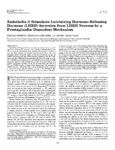 Endothelin-3 Stimulates Luteinizing Hormone-Releasing Hormone ...