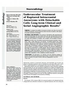 Endovascular Treatment of Ruptured Intracranial Aneurysms with ...