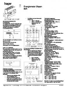 Energiemeter 3fasen 80A - Hager