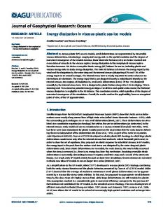 Energy dissipation in viscousplastic seaice models - McGill University