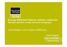 Energy-Efficient Hybrid cellular networks