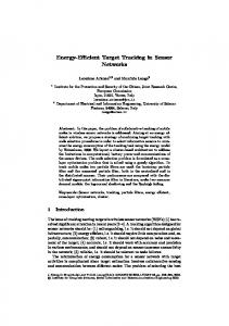 Energy-Efficient Target Tracking in Sensor Networks