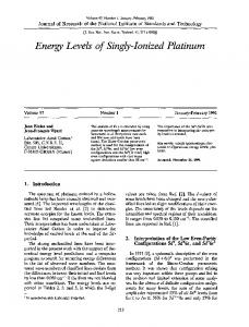 Energy levels of singly-ionized platinum - NIST Page - National ...