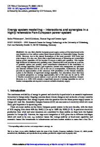 Energy system modelling - EPJ Web of Conferences
