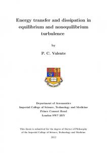 Energy transfer and dissipation in equilibrium and