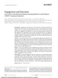 Engagement and Education